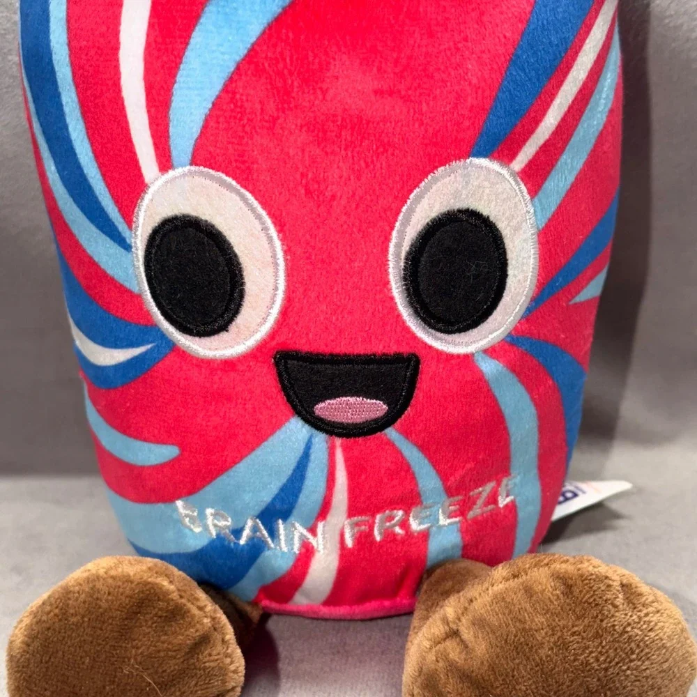 BMI Merchandise Brain Freeze Slushie‎ Plush Pink Blue Swirl Stuffed Toy 11in
